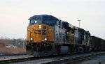 CQX 5296 leads an empty coal train northbound at Charlie Baker